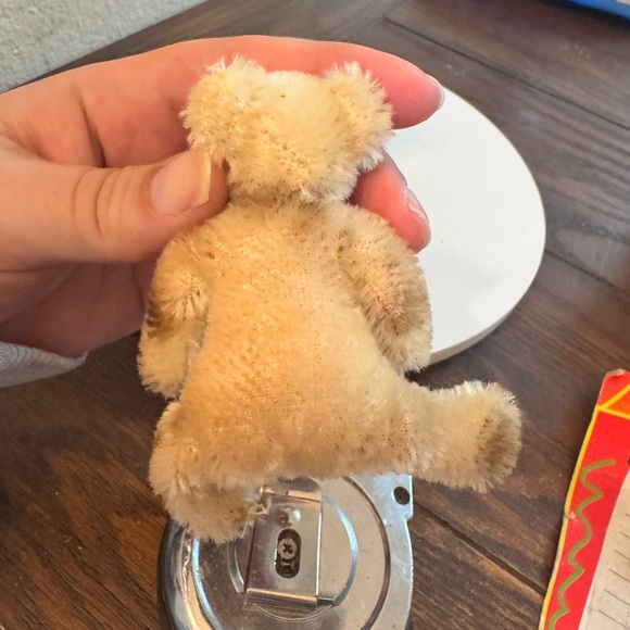 Antique Steiff Mohair Teddy Bear Mini 3" Tall Brown Fur *see Description* - Picture 10 of 10